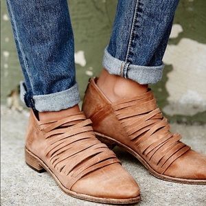 New Leather Free People Lost Valley Ankle Boot